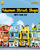 ✅Official Pokémon City Street Shops View Building Block Sets Creative Fu... - $29.89+