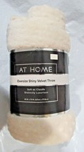 AT HOME Beige w/Bumps Oversize Shiny Velvet Throw 50&quot; by 70&quot; by Rite Aid - £17.57 GBP