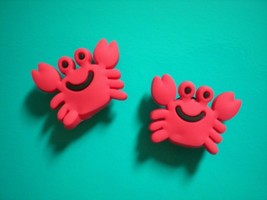 Clog Shoe Charm Plug Button For Accessories For Wristband Red Crabs - £7.16 GBP