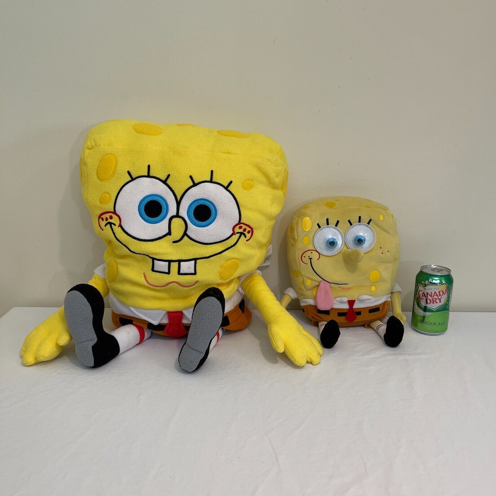 Spongebob Squarepants Talking Plush Toy Googly Springs Eyes 2008 Nickelodeon LOT - $35.99