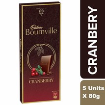 Cadbury Bournville Cranberry Dark Chocolate Bar, 80 gm (Pack of 5) - $27.26