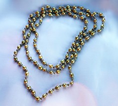 Amazing Vtg 64 Inch Olive Green Freshwater Pearl Strand Necklace Indv Knotted - £267.27 GBP