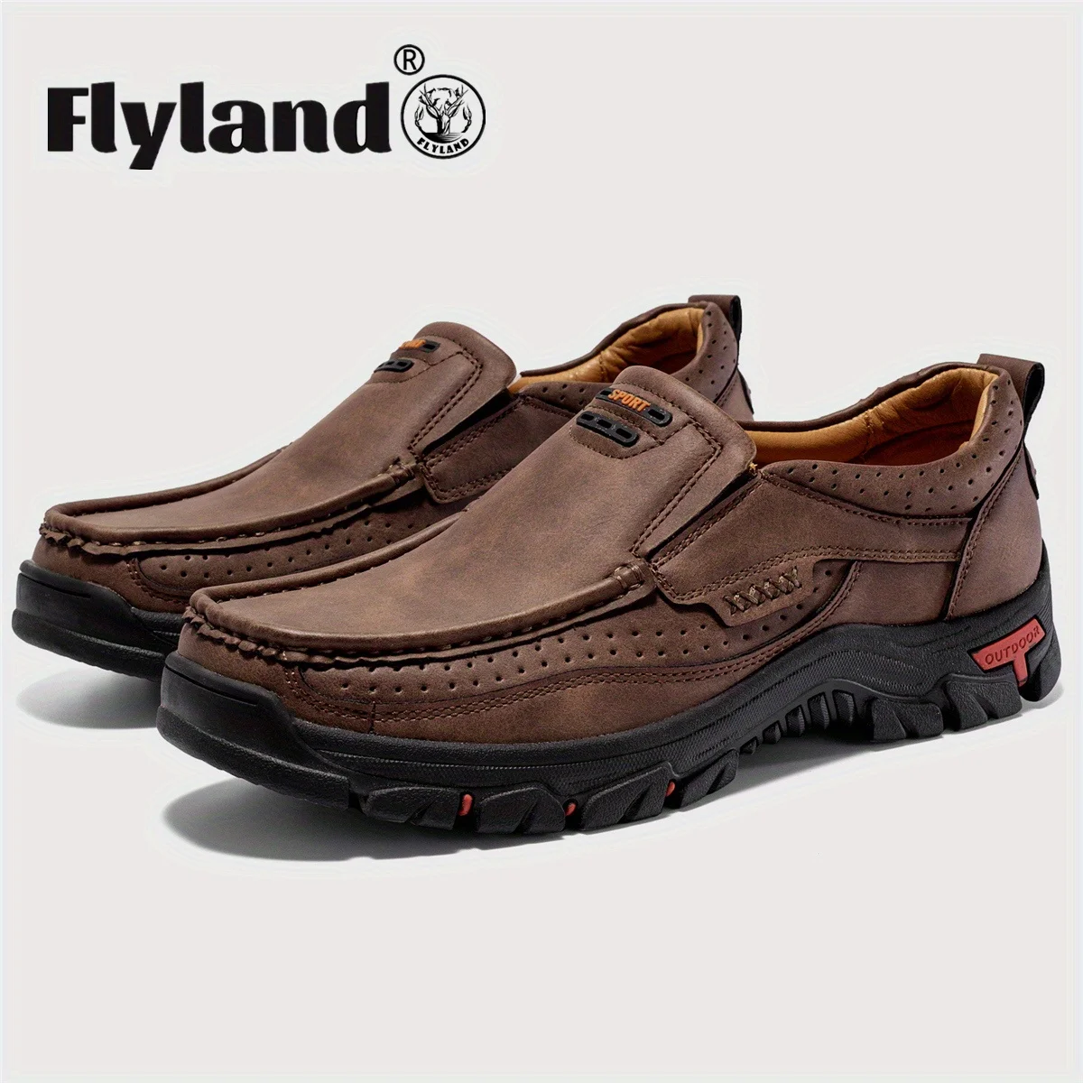Leather Shoes for Men Spring New Men&#39;s Business Casual Soft-Soled Non-Slip Breat - £58.21 GBP
