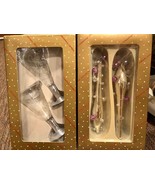 Dillards Wine Champaign Glass Embellished Beaded Wire Ornaments Lot 4 Ne... - $30.00