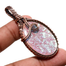 Australian Triplet Opal Gemstone Copper Wire Wrap Pendant Jewelry 2.30&quot; SA 1093 - £3.98 GBP