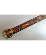 18 WHEELER TRUCK Genuine Leather Cowhide Belt with Standard functi Buckl... - $28.66