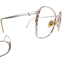 Ellebi Vintage Eyeglasses Women Italy Silver Metal Pink Stones 52-16-135 - £43.02 GBP