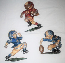 Three 1976 Football Players Metal Wall Decor by Homco - £31.31 GBP