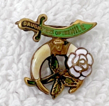 Vintage Daughters of The Nile Enameled Brooch Pin Mini 5/8 Inch - $12.38