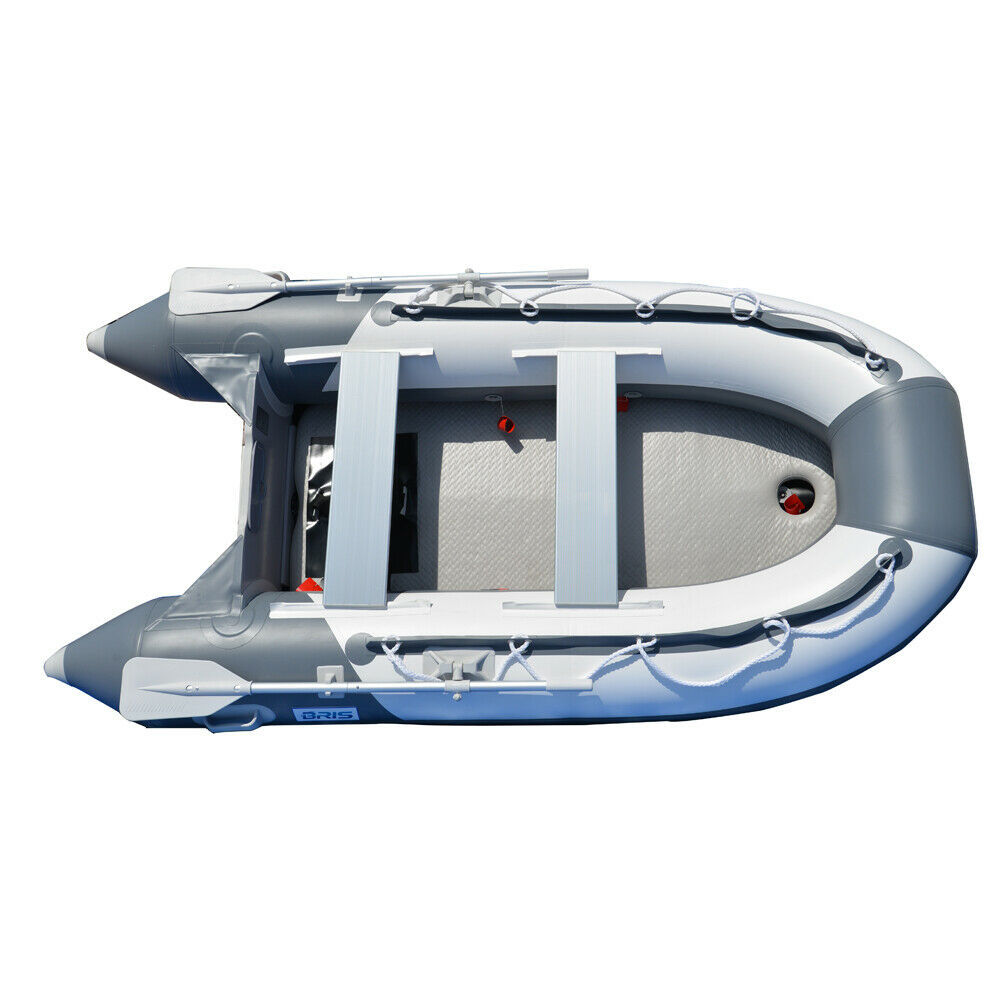 Bris 10.8 ft Inflatable Boat Dinghy Yacht Tender Fishing Raft Pontoon W/Air Floo