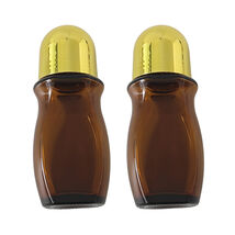 AYMXJK 2Packs Roller bottles, sold empty, Reusable and Refillable (Brown) - $6.99