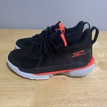Under Armour Curry 7 Grade School Black/Beta Red 3022113 001 Size 4.5Y - $438.21 MXN