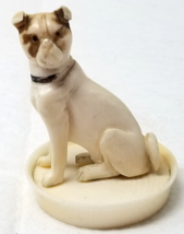 Boxer Dog Figurine Sitting Attention Plastic Small Vintage - £11.33 GBP