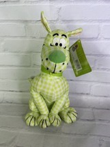 Scooby Doo Plush Toy Factory Green Plaid Checkered Stuffed Toy Hanna Barbera - £9.93 GBP