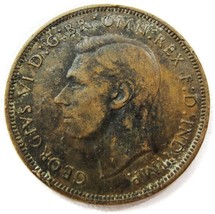 United Kingdom One Large Penny 1940 England British Cent UK pound farthi... - $14.84