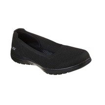 Skechers On The Go Sneaker Shoes Women 8.5 Black Air Cooled Goga Mat Slip On - £30.25 GBP