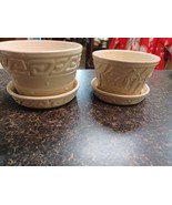 Pair Vintage McCoy USA Pottery Planters with Saucer Drip Tray - $54.29 CAD