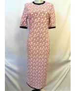 SHEIN BIZwear Bodycon Dress Womens size M Allover Geo Print Contrast Bin... - £7.08 GBP