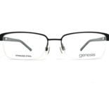 Genesis Gafas Monturas G4005 001 BLACK Gris Azul Rectangular 55-17-145 - £44.16 GBP