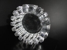 CLEAR HEAVY GLASS SPROCKET 7" DIAMETER  BY 2.5" HIGH ASHTRAY.  #1969 image 10
