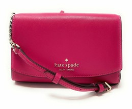 Kate Spade Staci Small Flap Chain Crossbody Pink Saffiano WLR00632 NWT $239 FS - £74.38 GBP