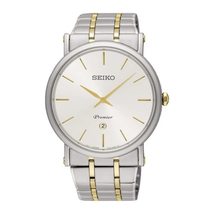 Seiko Premier Mens Analog Quartz Watch with Stainless Steel Bracelet SKP400P1 - £152.92 GBP
