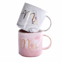 Creative Personality Mug Ceramic Coffee Cup, Marble Texture Couple Simple Water  - $32.67