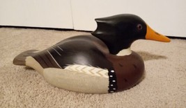 Vintage RED BREASTED MERGANSER Hand Carved/Painted By WILD FOWLERS DECOYS  - $62.50