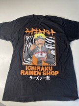 Naruto Shippuden Collection Men&#39;s Sz L Ichiraku Ramen Shop Black Graphic T Shirt - £6.79 GBP