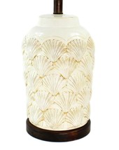 Mid Century Decorative Shell Seashells Ceramic Table Lamp Beach Coastal ... - $175.99