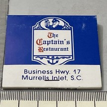 Feature Matchbook The Captain’s Restaurant Murrells Inlet SC gmg  Wooden Matches - £9.78 GBP