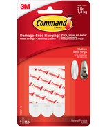 Command Medium Refill Strips 9/Pkg-White - £15.95 GBP