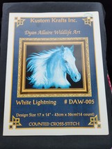 White Lightning Kustom Kraft Counted Cross Stitch Chart Pattern #daw005 17x14 - £8.22 GBP
