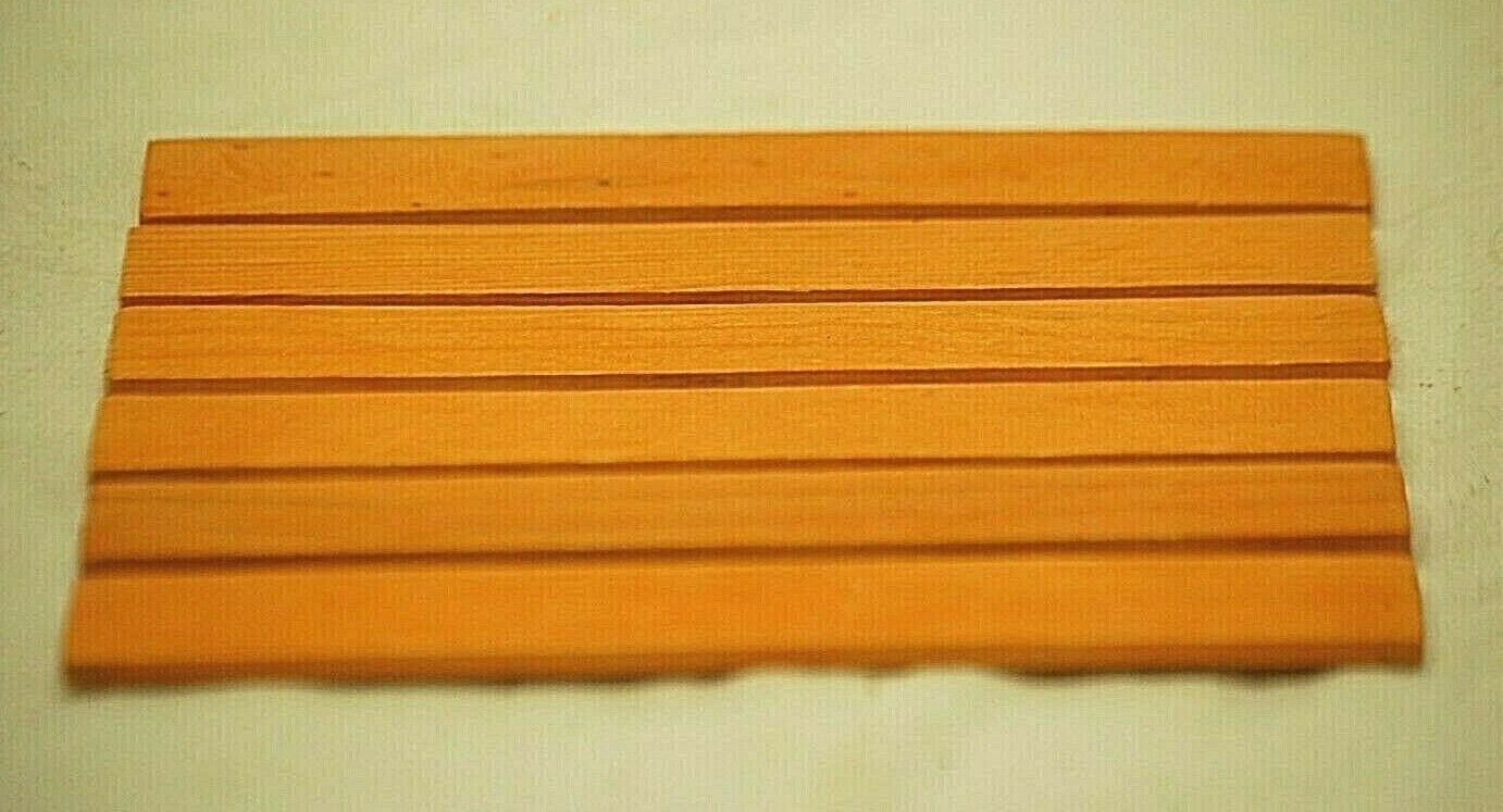 Lincoln Logs Western Cabin Building Toy 6 Flat Orange Roof Slat Pieces 6" Long - £10.16 GBP
