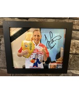 Autographed Joey Chestnut Nathan’s Coney Island hotdog 8x10 framed photo JSA COA - £139.56 GBP