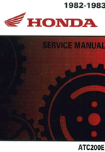 1982 1983 Honda Atv ATC200E Atc 200 E Service Workshop Shop Repair Manual New - £80.44 GBP