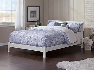 AFI, Orlando, Low Profile Wood Platform Bed, Queen, White - £458.47 GBP