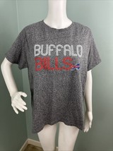 Women&#39;s NFL Team Apparel Buffalo Bills S/S Gray Heathered Tee Sz Medium - $323.82 MXN