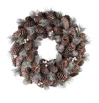 Natural Wreath With Pine Cone, Ø 38 CM, Height: 8,5 CM, Handmade, Germany - $46.17