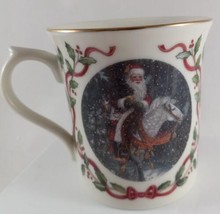 Lenox Magic of Christmas Santa of the Northern Forest Ribbon Holly White... - $9.89
