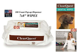 PET DENTAL 100 ct WIPE DISPENSER DOG CAT*Clean TEETH,REDUCE ODOR,PLAQUE&amp;... - £14.93 GBP