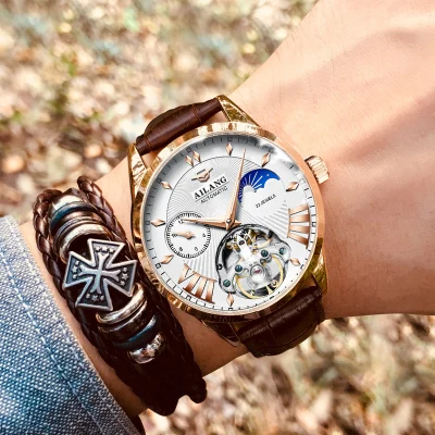 Quality Tourbillon Men's Watch Men Moon Phase Automatic montre Diesel Watches Me