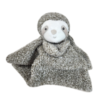 Carter&#39;s 2018 Baby Sloth 67609 Brown + Grey Sherpa Security Blanket 14&quot; X 14&quot; - £21.67 GBP