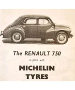 1954 Renault 750 Michelin Tires Import Advertisement Autocar Automobilia... - €26,04 EUR