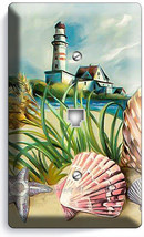 Nautical Sea Shells Lighthouse Phone Telephone Plate Cover Bathroom Room Decor - £8.62 GBP
