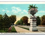 Liberty Park Entrance Street View Salt Lake City UT Utah UNP WB Postcard... - $3.91