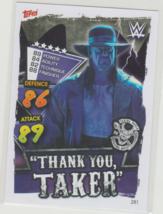 2018 WWE Legend Undertaker Thank You Taker Topps Slam Attax Live Card#281 Buy .. - £3.09 GBP