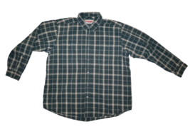 Wrangler Men&#39;s Rugged Wear Long Sleeve Button Down Shirt Green Plaid XXL... - $228.89 MXN