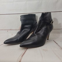 Kate Spade New York Yillie Black Leather Pointed Buckle Ankle Boots Size 10 - £63.64 GBP