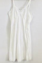 Vintage Baronet Full Slip WHite Nylon Lace Adjust Straps 36 Union Made L... - $34.30